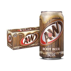 A&W American Root Beer Soda 355ml (12 fl.oz)(Pack of 12)