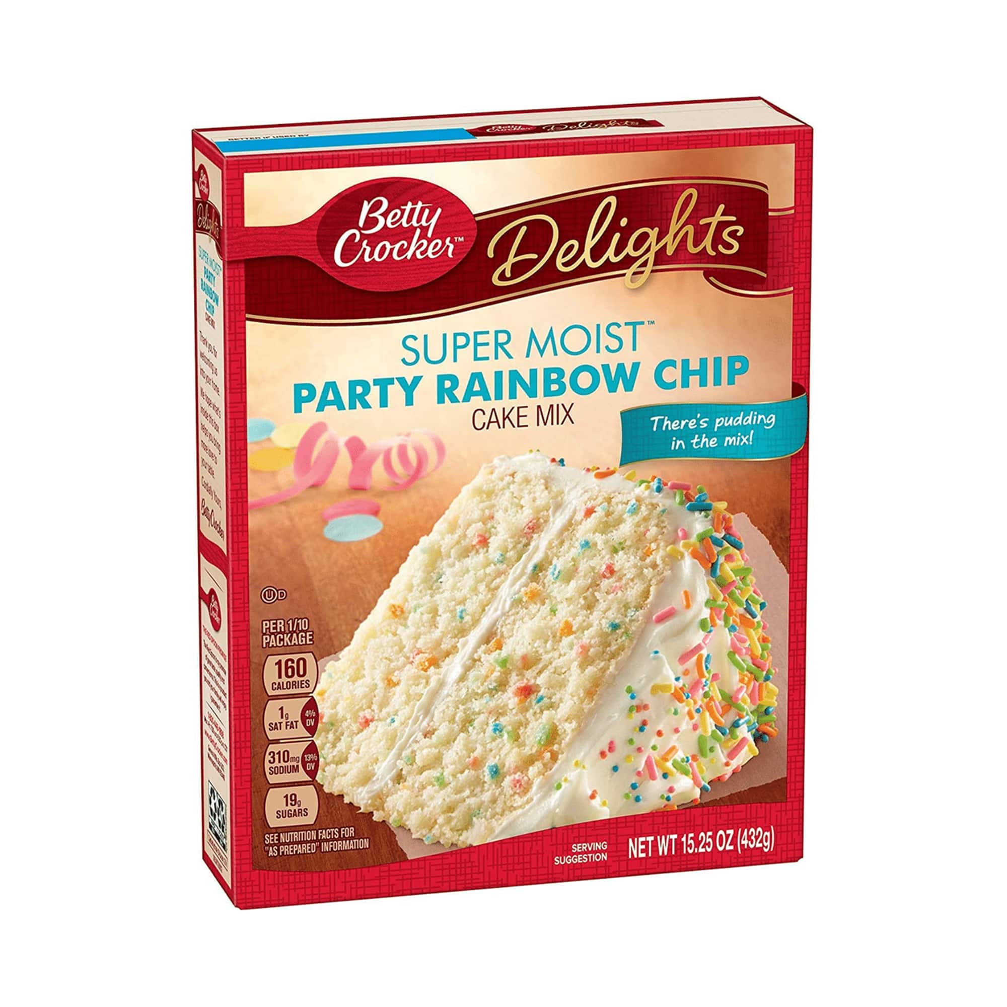 Betty Crocker Super Moist Party Rainbow Chip Cake Mix 432g