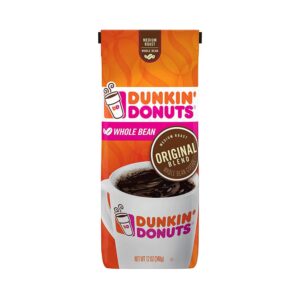 Dunkin Donuts Original Medium Roast Whole Bean Coffee 340g