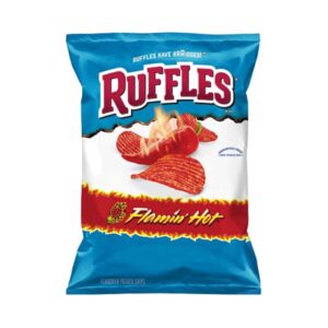 Frito Lays Ruffles Flamin' Hot Potato Chips (6.5oz) 184g