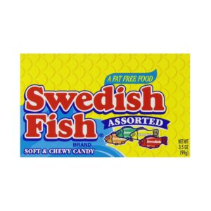 Swedish Fish Assorted Soft & Chewy Candy Theater Box 99g (3.5oz)
