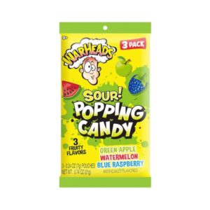 Warheads Sour Popping Candy Peg Bag 3 Pack 24g (0.74oz)