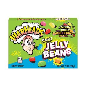 Warheads Theatre Box Sour Jelly Beans 113g (4oz) - BB 20 JUL 2023